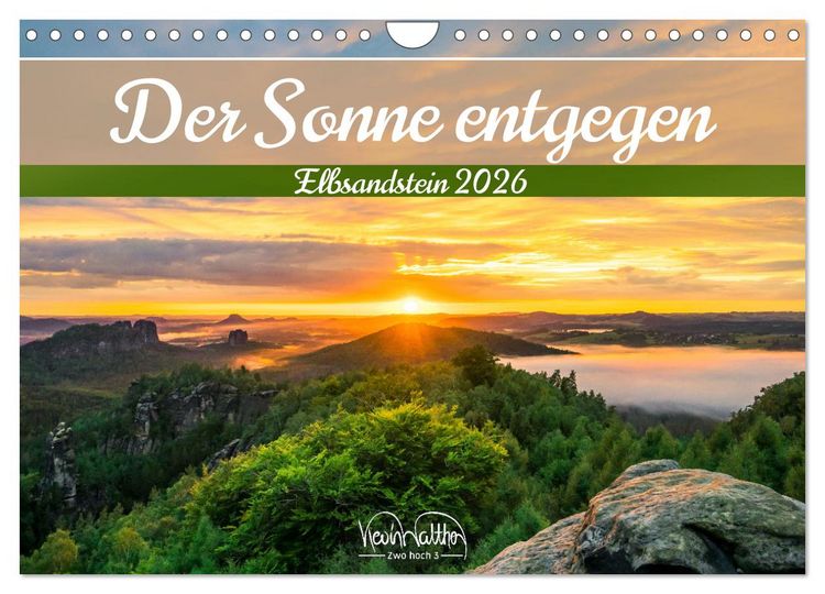 Produktbild: Der Sonne entgegen &ndash; Elbsandstein (Wandkalender 2026 DIN A4 quer), CALVENDO Monatskalender