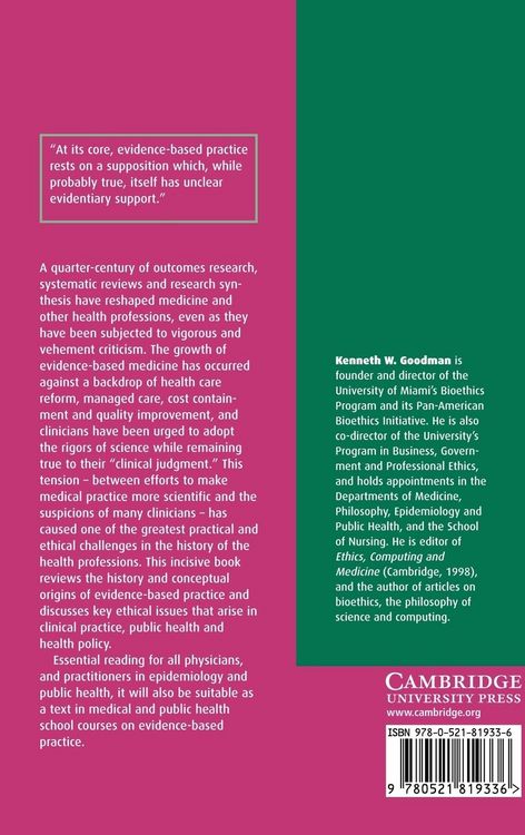 Produktbild: Ethics and Evidence-Based Medicine