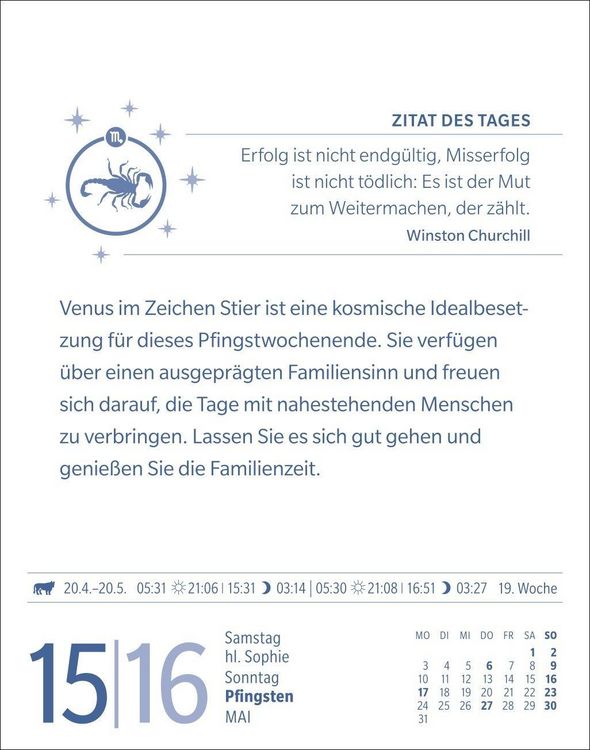 Produktbild: Skorpion Sternzeichenkalender 2027 - Tagesabrei&szlig;kalender - Ihr Horoskop f&uuml;r jeden Tag