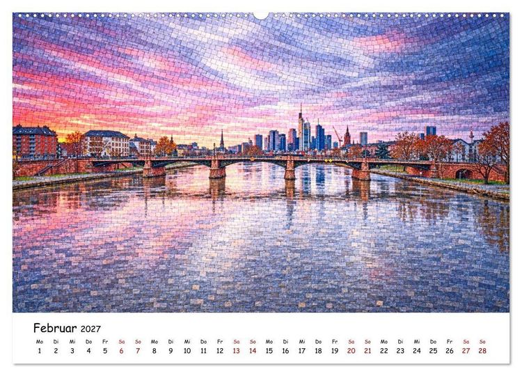 Produktbild: Deutschland als Mosaik. Stadt f&uuml;r Stadt ein Kunstwerk (Wandkalender 2027 DIN A2 quer), CALVENDO Monatskalender