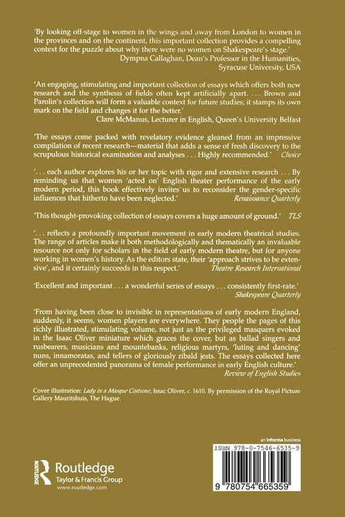 Produktbild: Women Players in England, 1500-1660