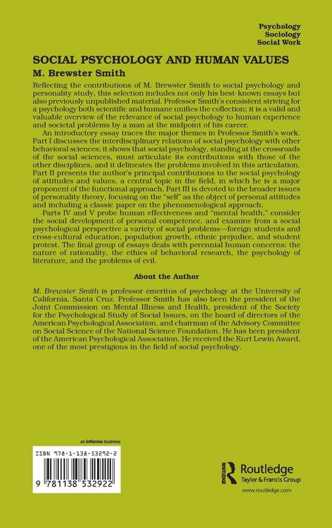 Produktbild: Social Psychology and Human Values