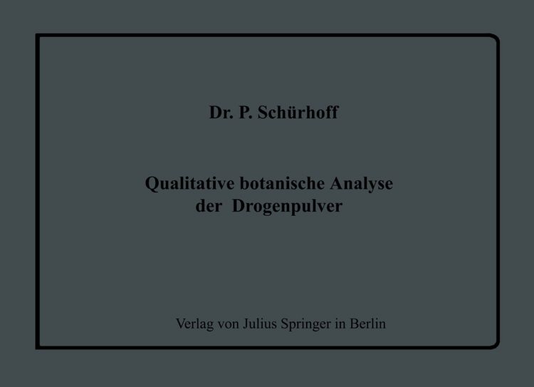 Produktbild: Qualitative botanische Analyse der Drogenpulver