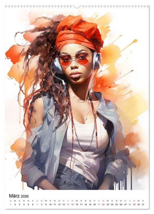 Produktbild: Hip Hop Girls. Rhythmic Expressions (Wandkalender 2026 DIN A2 hoch), CALVENDO Monatskalender