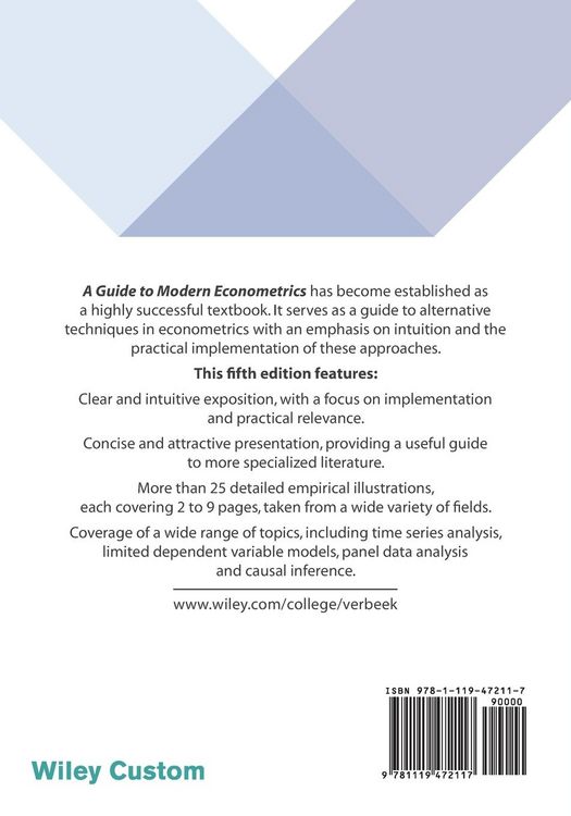 Produktbild: A Guide to Modern Econometrics, 5e Custom Edition