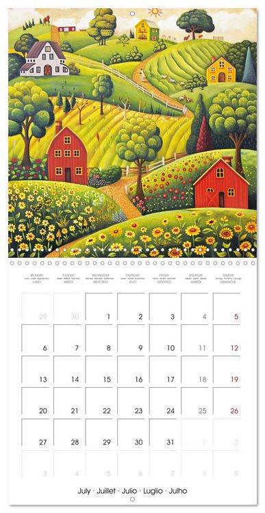 Produktbild: Voyage color&eacute; na&iuml;f (Calendrier mural carr&eacute; 2026 30x30 cm) Calendrier double avec une page pour vos prises de notes