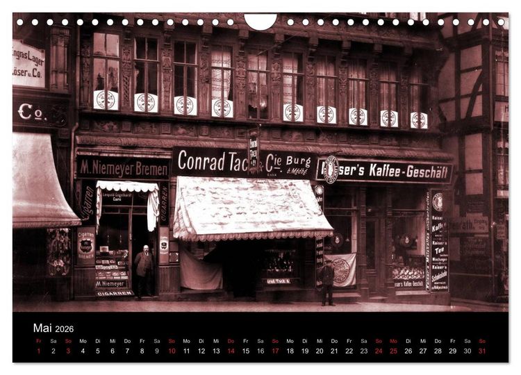 Produktbild: Hildesheimer Schaufenster um 1900 (Wandkalender 2026 DIN A4 quer), CALVENDO Monatskalender