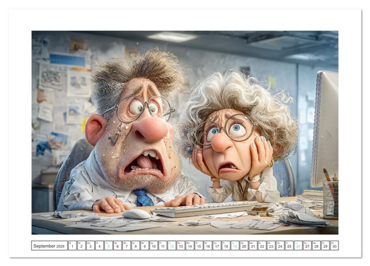 Produktbild: Pause ist, wenn der Drucker druckt (Wandkalender 2026 DIN A4 quer), CALVENDO Monatskalender