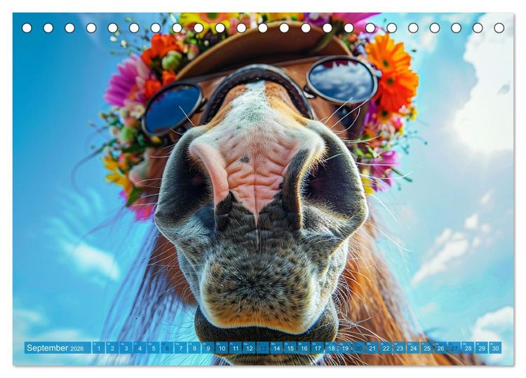Produktbild: Witzige Tier-Selfies. Lustige Portraits aus der Tierwelt (Tischkalender 2026 DIN A5 quer), CALVENDO Monatskalender