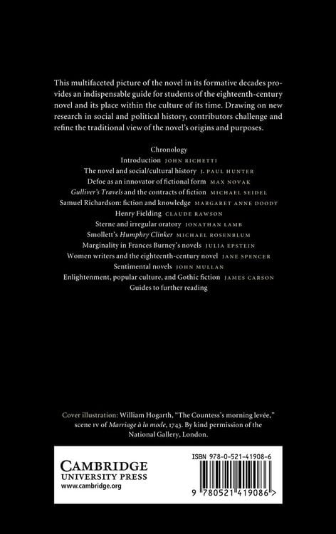 Produktbild: The Cambridge Companion to the Eighteenth-Century Novel