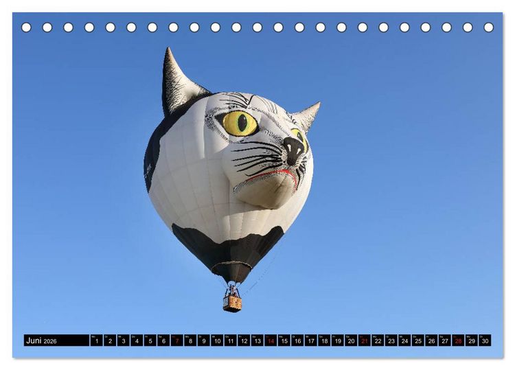 Produktbild: Ballonfahren - Die Stille nach dem Start (Tischkalender 2026 DIN A5 quer), CALVENDO Monatskalender