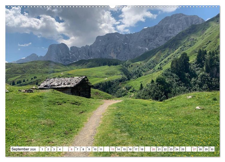 Produktbild: Seiser Alm Sommer (hochwertiger Premium Wandkalender 2026 DIN A2 quer), Kunstdruck in Hochglanz