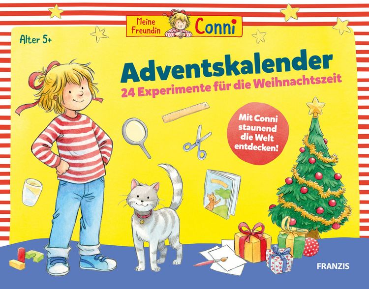 Produktbild: FRANZIS 67207 - Meine Freundin Conni Adventskalender, 24 Experimente f&uuml;r die Weihnachtszeit, f&uuml;r Kinder ab 5 Jahren