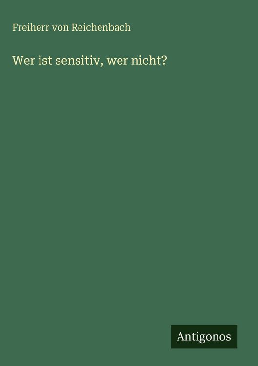 Produktbild: Wer ist sensitiv, wer nicht?