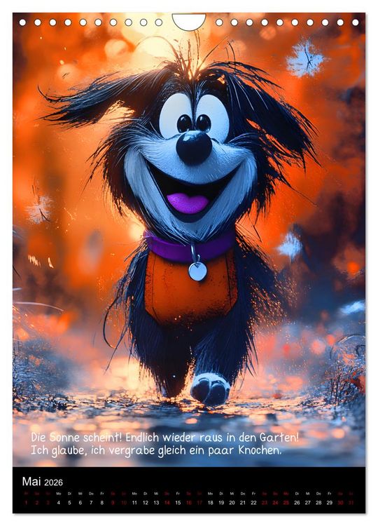 Produktbild: Good morning dog (Wandkalender 2026 DIN A4 hoch), CALVENDO Monatskalender