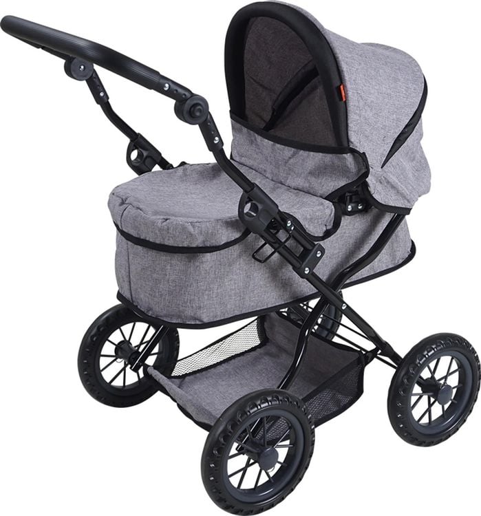 Produktbild: Knorrtoys 63487 - Puppenwagen First Stone Black, klappbar, Schieberh&ouml;he: 40-66cm
