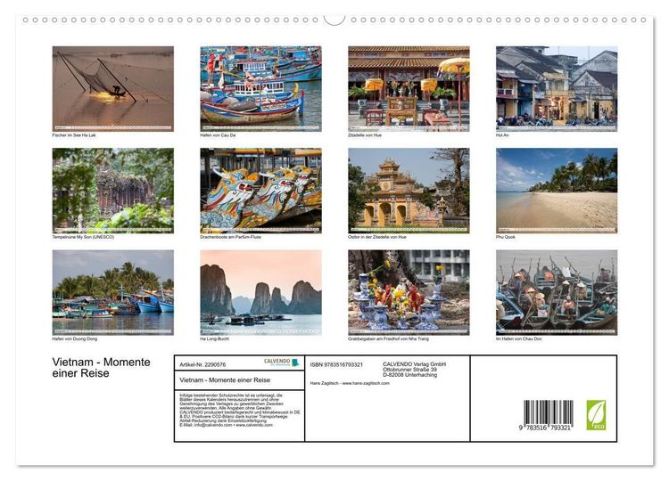 Produktbild: Vietnam - Momente einer Reise (hochwertiger Premium Wandkalender 2027 DIN A2 quer), Kunstdruck in Hochglanz