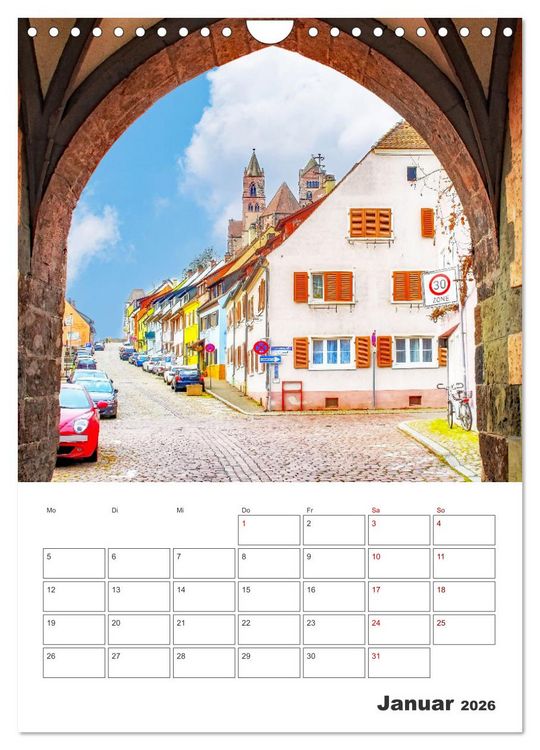 Produktbild: Breisach - Reiseplaner (Wandkalender 2026 DIN A4 hoch), CALVENDO Monatskalender