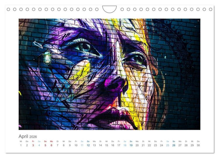 Produktbild: Street Art and City Vibes (Wandkalender 2026 DIN A4 quer), CALVENDO Monatskalender