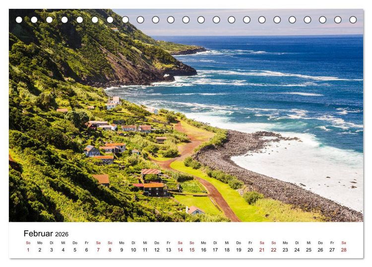 Produktbild: Azoren - Inseln im Atlantik (Tischkalender 2026 DIN A5 quer), CALVENDO Monatskalender