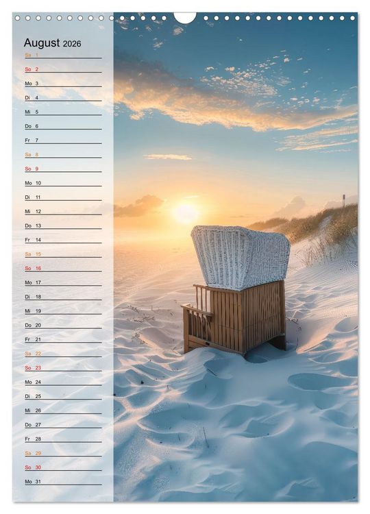 Produktbild: Maritim, Deutschlands K&uuml;sten (Wandkalender 2026 DIN A3 hoch), CALVENDO Monatskalender