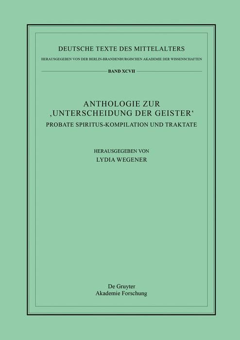 Produktbild: Anthologie zur ,Unterscheidung der Geister'