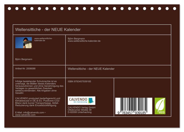 Produktbild: Wellensittiche - der NEUE Kalender (Tischkalender 2026 DIN A5 quer), CALVENDO Monatskalender