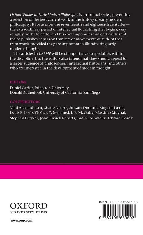 Produktbild: Oxford Studies in Early Modern Philosophy