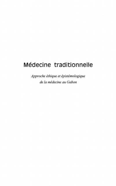 Produktbild: Medecine traditionnelle La