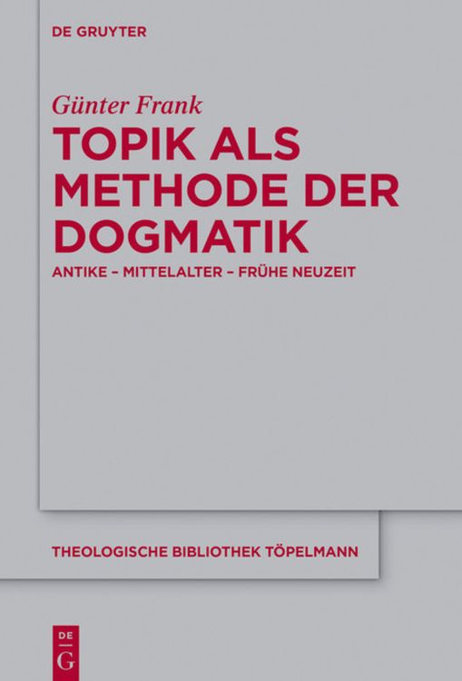 Produktbild: Topik als Methode der Dogmatik