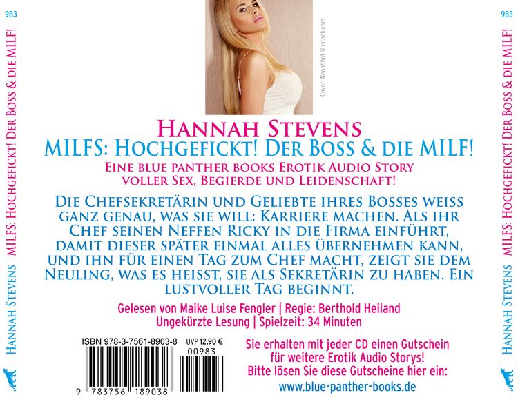 Produktbild: MILFS: Hochgefickt! Der Boss und die MILF! Erotische Geschichte | Erotik Audio Story | Erotisches H&ouml;rbuch Audio-CD