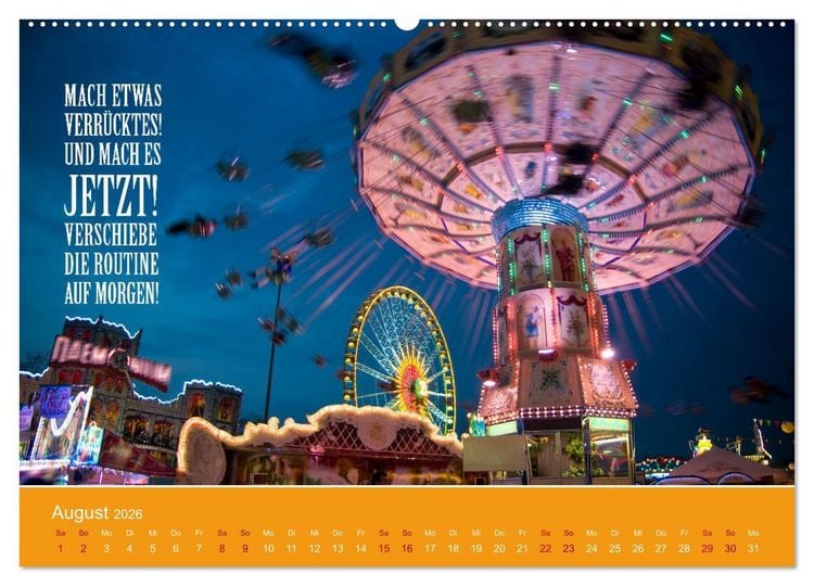 Produktbild: Pfl&uuml;ck Dein Gl&uuml;ck &ndash; Kleine Weisheiten f&uuml;r den Alltag (hochwertiger Premium Wandkalender 2026 DIN A2 quer), Kunstdruck in Hochglanz