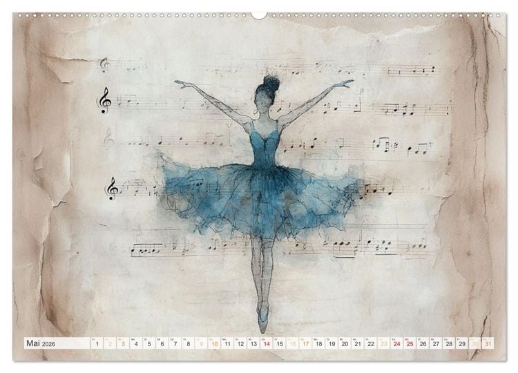Produktbild: Im Pas de Deux mit der Stille (hochwertiger Premium Wandkalender 2026 DIN A2 quer), Kunstdruck in Hochglanz