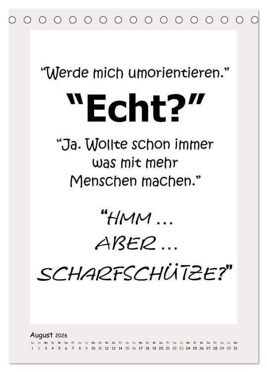 Produktbild: Spr&uuml;chekalender. Witziges f&uuml;rs B&uuml;ro (Tischkalender 2026 DIN A5 hoch), CALVENDO Monatskalender
