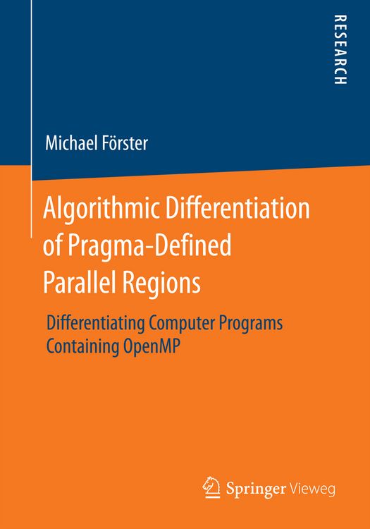 Produktbild: Algorithmic Differentiation of Pragma-Defined Parallel Regions