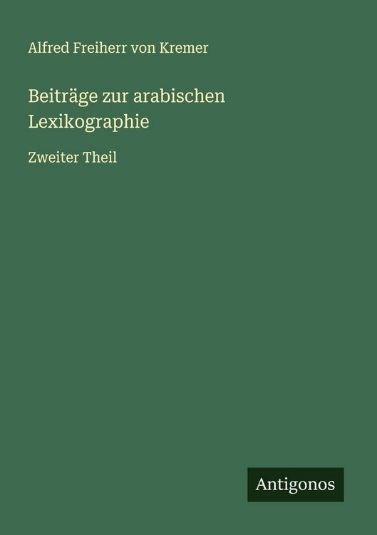 Produktbild: Beitr&auml;ge zur arabischen Lexikographie