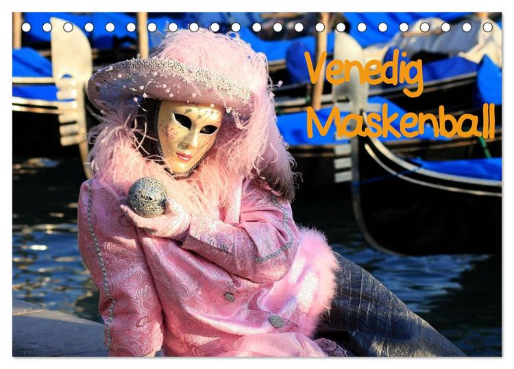 Produktbild: Venedig Maskenball (Tischkalender 2026 DIN A5 quer), CALVENDO Monatskalender