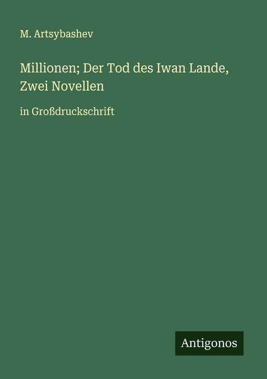 Produktbild: Millionen; Der Tod des Iwan Lande, Zwei Novellen