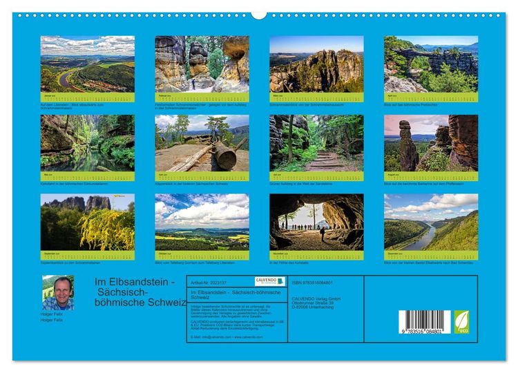 Produktbild: Im Elbsandstein - S&auml;chsisch-b&ouml;hmische Schweiz (hochwertiger Premium Wandkalender 2026 DIN A2 quer), Kunstdruck in Hochglanz