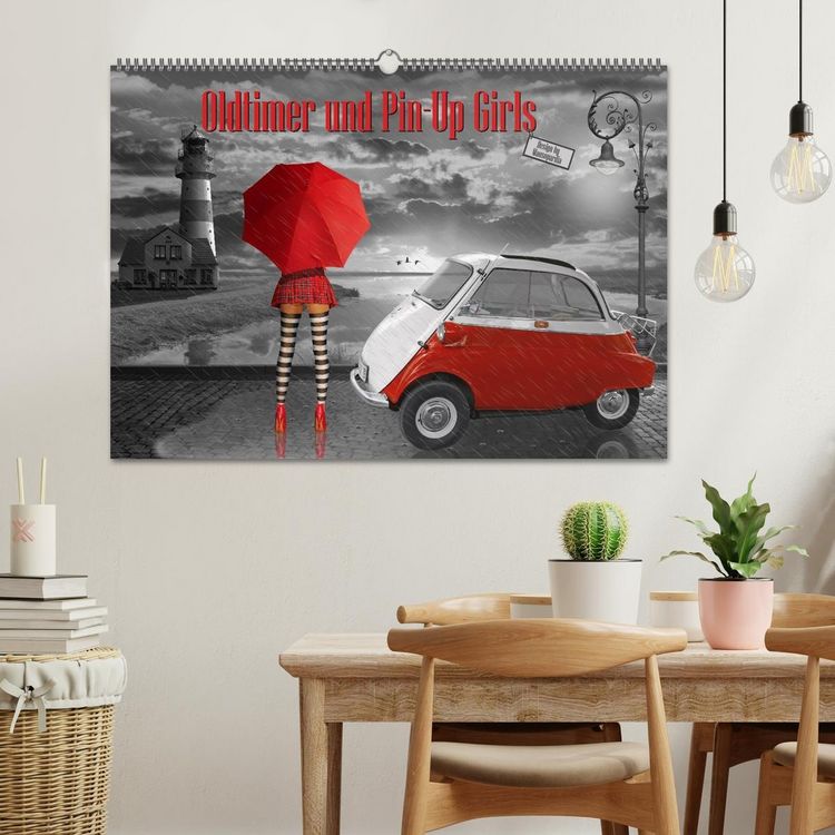 Produktbild: Oldtimer und Pin-Up Girls by Mausopardia (Wandkalender 2026 DIN A2 quer), CALVENDO Monatskalender