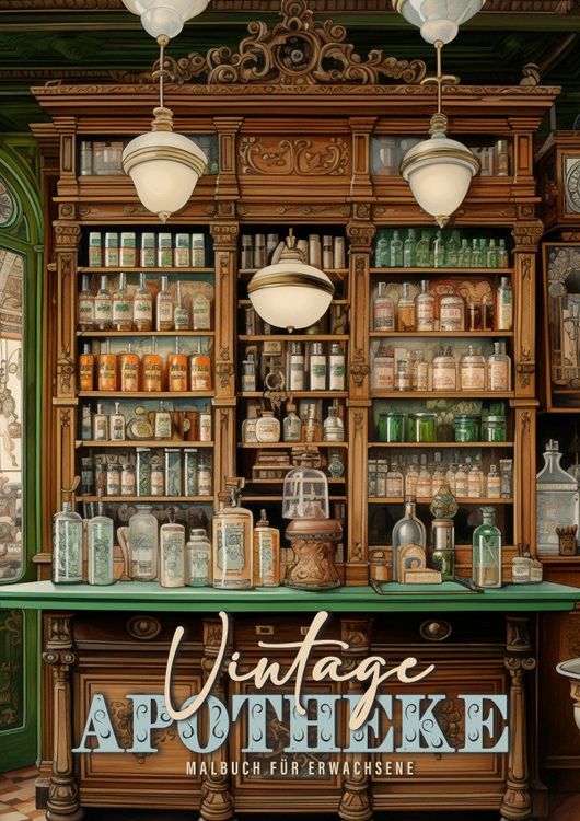 Produktbild: Vintage Apotheke Malbuch f&uuml;r Erwachsene