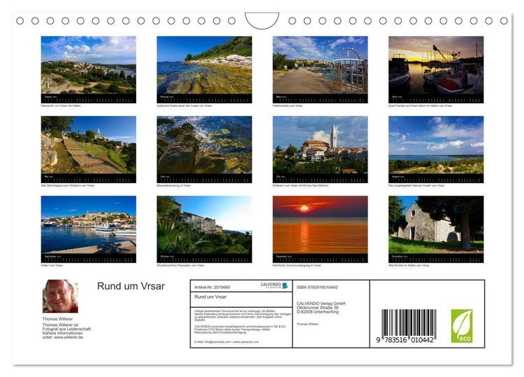 Produktbild: Rund um Vrsar (Wandkalender 2026 DIN A4 quer), CALVENDO Monatskalender