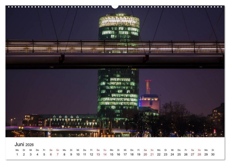 Produktbild: Frankfurt am Main bei Tag und Nacht (Wandkalender 2026 DIN A2 quer), CALVENDO Monatskalender