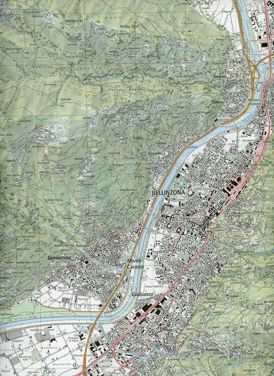 Produktbild: Swisstopo 1 : 25 000 Bellinzona