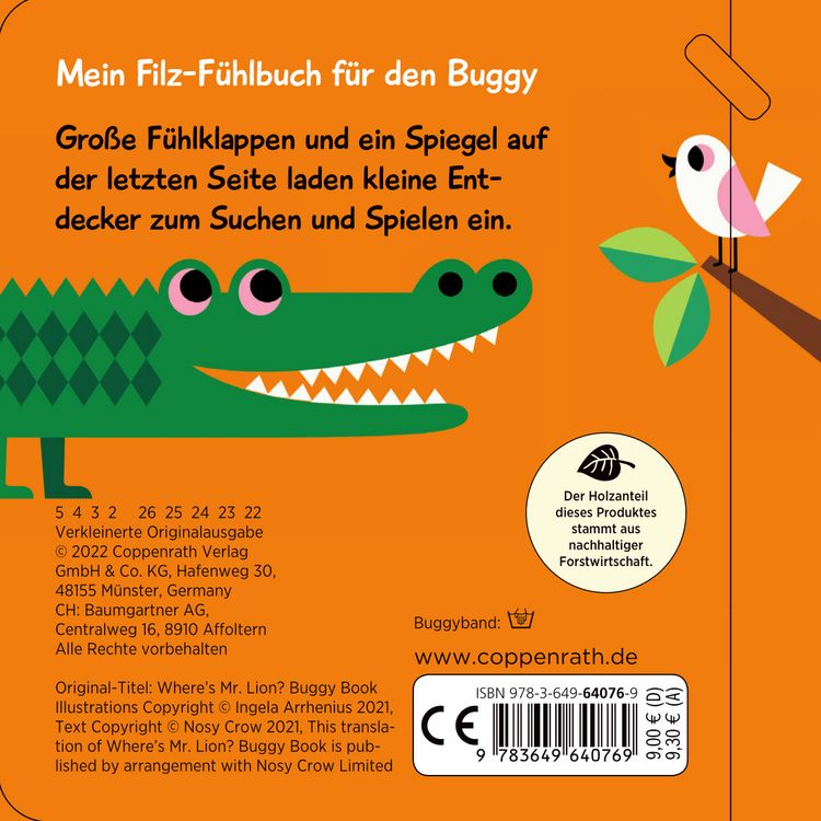 Produktbild: Mein Filz-F&uuml;hlbuch f&uuml;r den Buggy: Kuckuck, kleiner L&ouml;we!