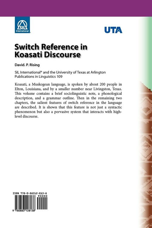 Produktbild: Switch Reference in Koasati Discourse