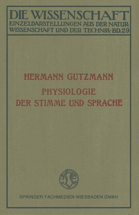 Produktbild: Physiologie der Stimme und Sprache