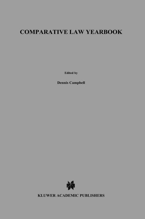 Produktbild: Comparative Law Yearbook