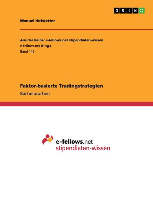 Produktbild: Faktor-basierte Tradingstrategien
