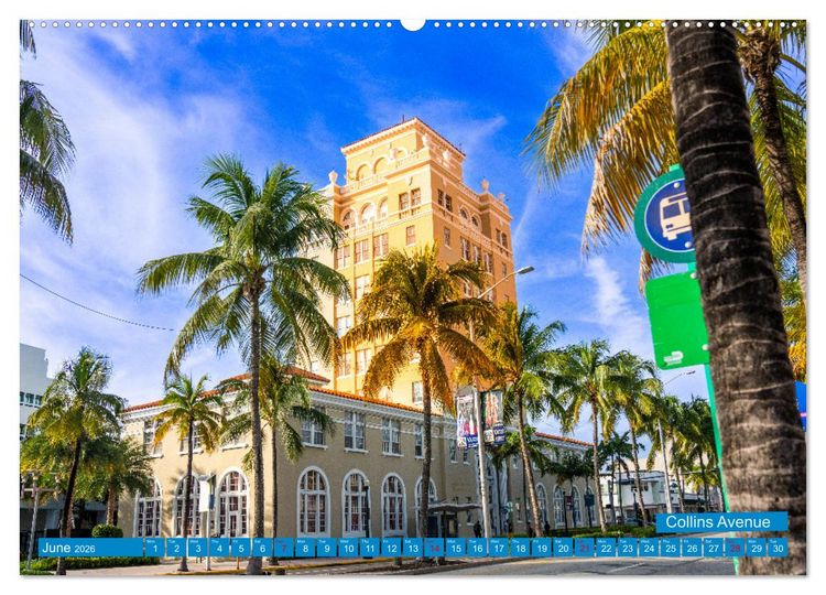 Produktbild: Colorful Miami (Wall Calendar 2026 DIN A2 landscape), CALVENDO 12 Month Wall Calendar